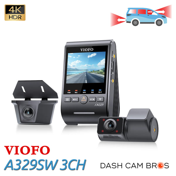 VIOFO A329SW-3CH | 4K + 2K + 2K Triple Truck Dash Cam with HDR & Wi-Fi 6