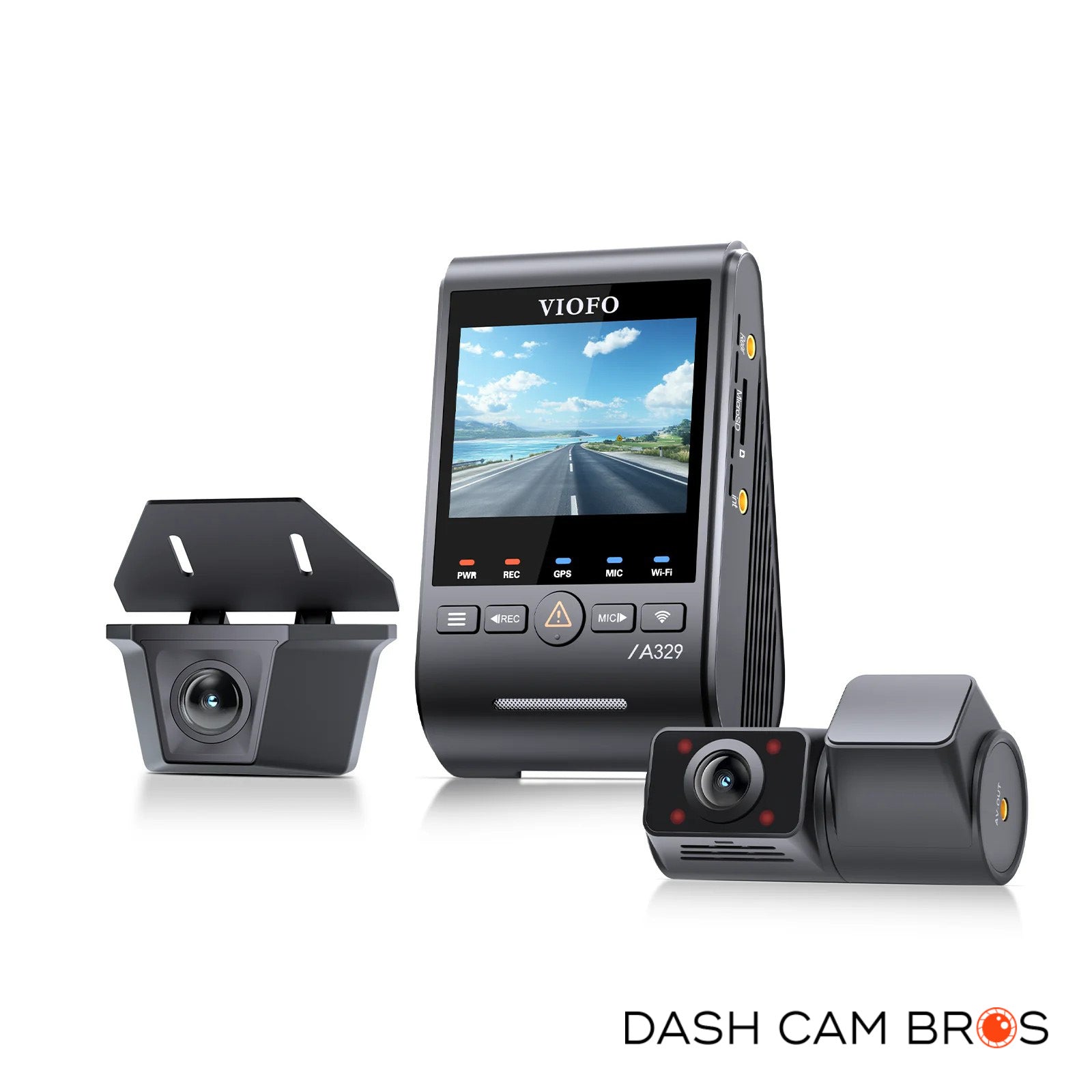 VIOFO A329SW-3CH | 4K + 2K + 2K Triple Truck Dash Cam with HDR & Wi-Fi 6