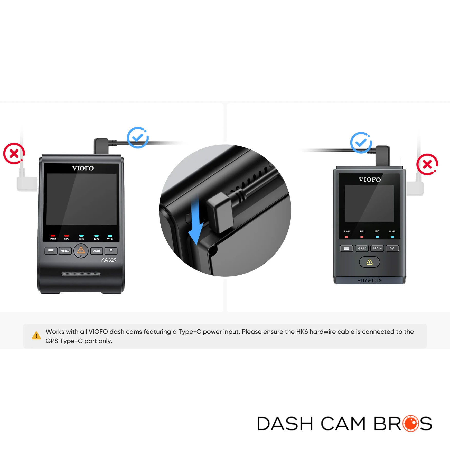 VIOFO HK6 Hardwire Kit With Fuse Taps | USB-C Direct-Wire for Parking Mode - DashCam Bros