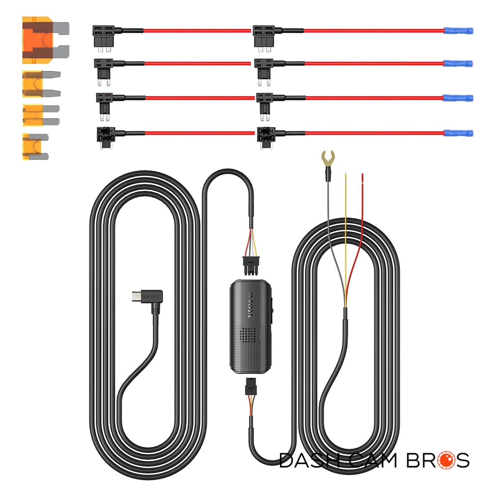 VIOFO HK6 Hardwire Kit With Fuse Taps | USB-C Direct-Wire for Parking Mode