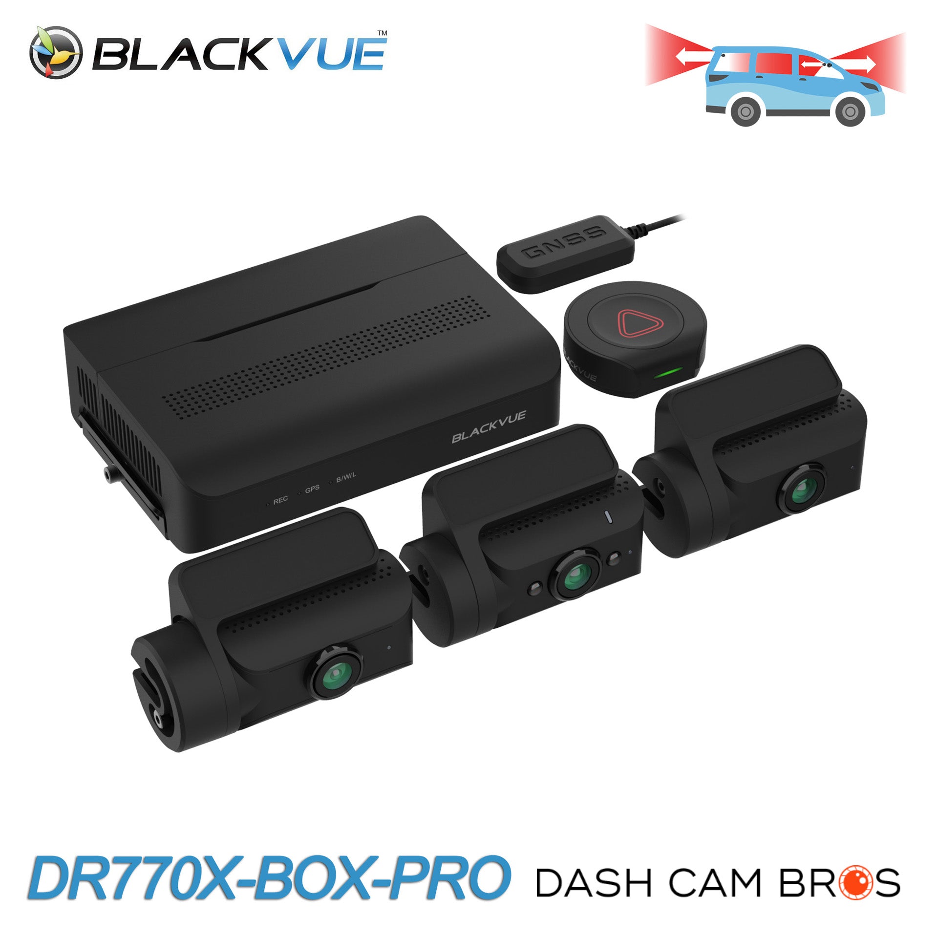BlackVue DR770X-BOX-PRO 3-Channel Dash Cam for Front, Interior & Rear