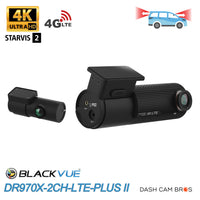BlackVue DR970X-2CH-LTE-PLUS II Dual Lens 4K GPS WiFi Dash Cam w/ Built-In 4G-LTE For Front/Rear - DashCam Bros