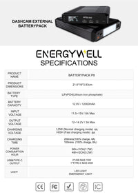 Energywell P8 External Battery Pack | Battery Specifications