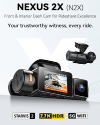 Vantrue Nexus 2X (N2X) 2K Front + HD Interior Dash Cam - DashCam Bros