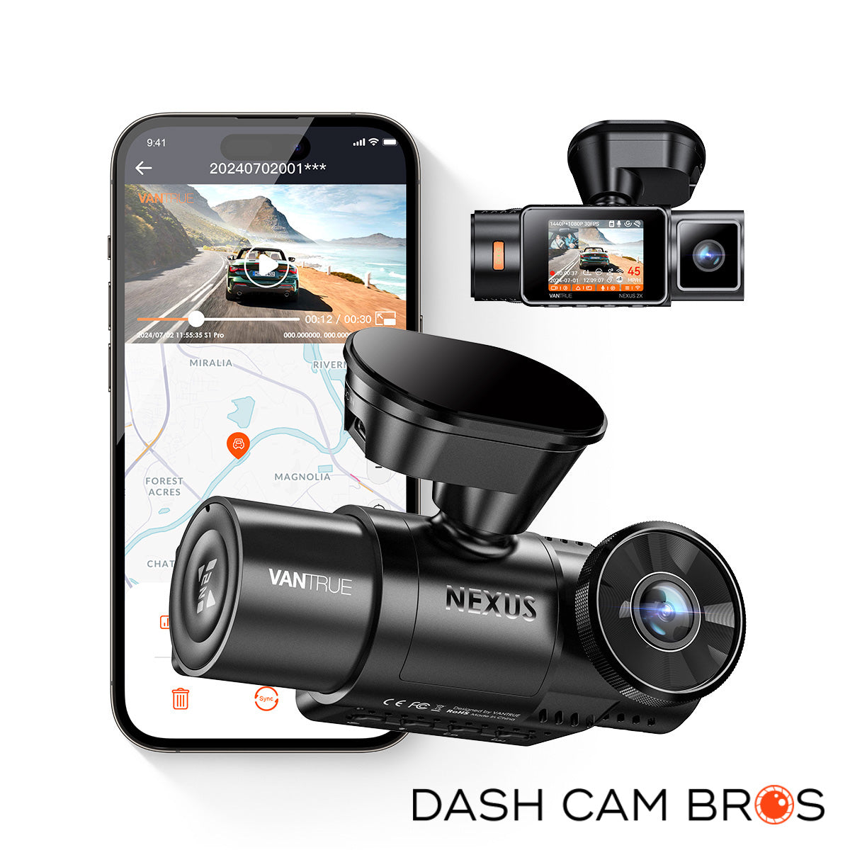 Vantrue Nexus 2X (N2X) 2K Front + HD Interior Dash Cam - DashCam Bros
