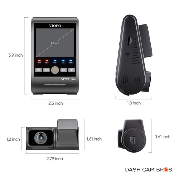 VIOFO A229 ULTRA 2CH | 4K+4K 2CH Smart Dash Cam w/ GPS & WiFi