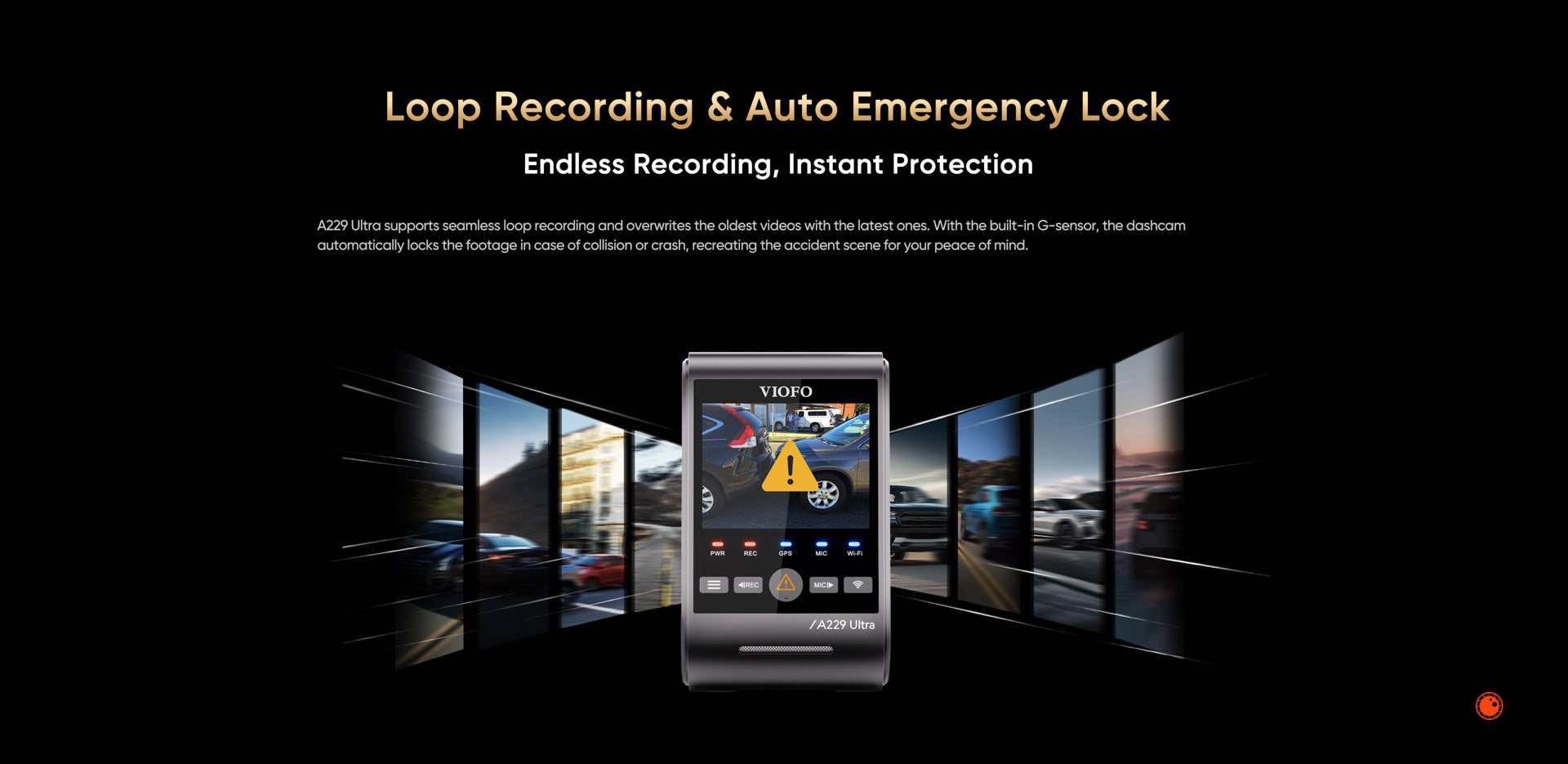 VIOFO A229 ULTRA 2CH | 4K+4K 2CH Smart Dash Cam w/ GPS & WiFi - DashCam Bros