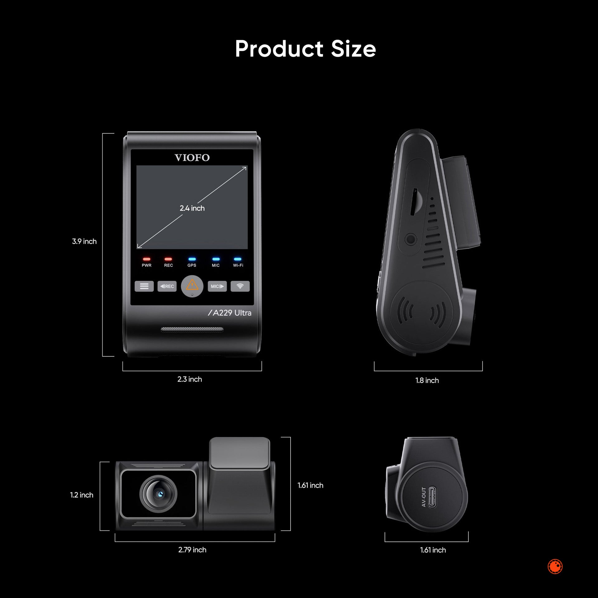 VIOFO A229 ULTRA 2CH | 4K+4K 2CH Smart Dash Cam w/ GPS & WiFi - DashCam Bros