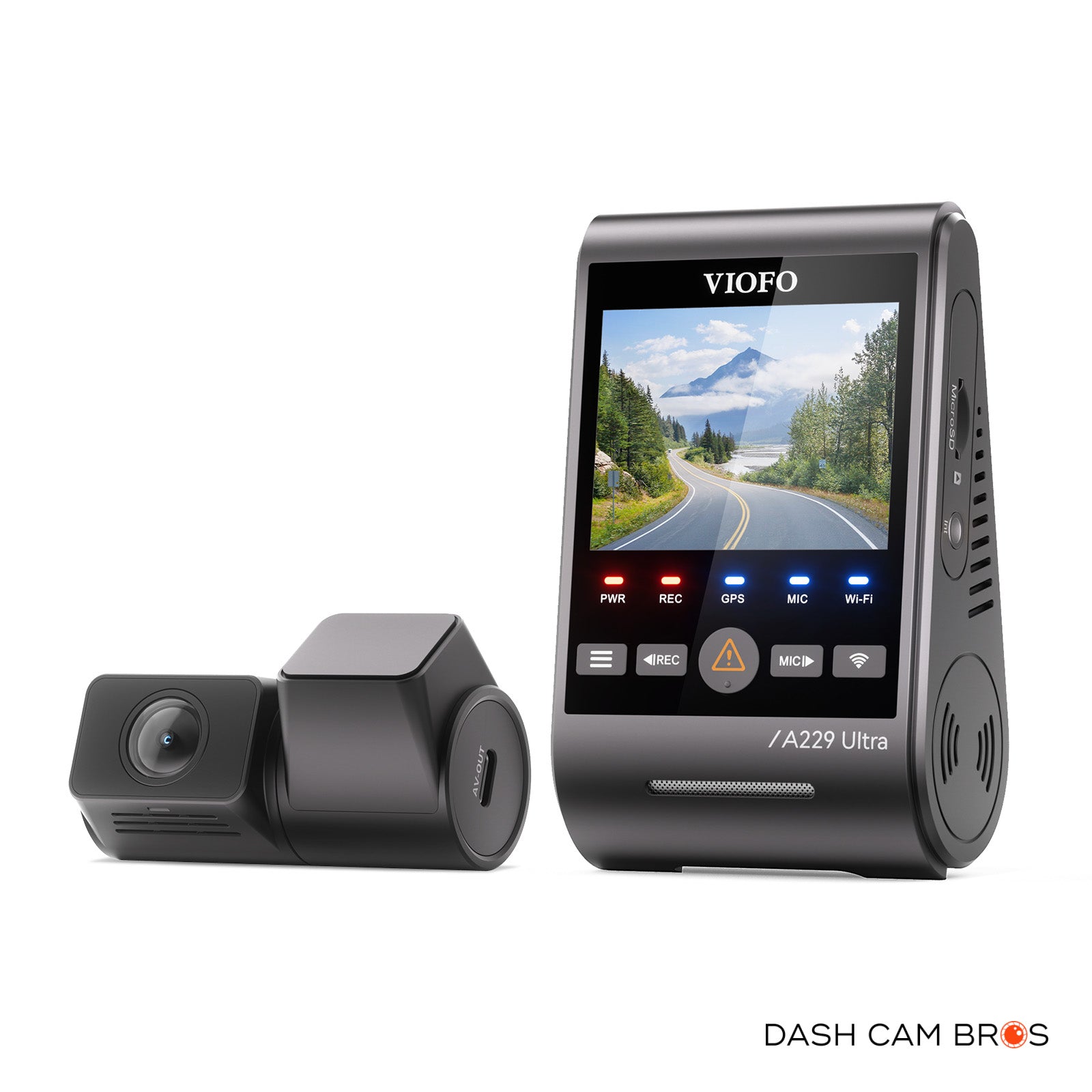 VIOFO A229 ULTRA 2CH | 4K+4K 2CH Smart Dash Cam w/ GPS & WiFi - DashCam Bros