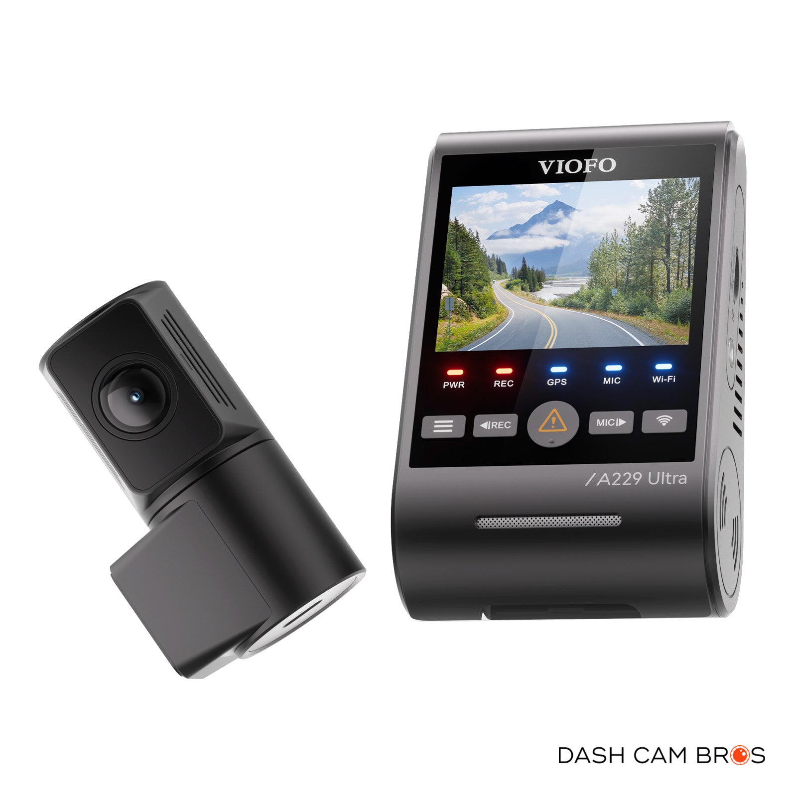 VIOFO A229 ULTRA 2CH | 4K+4K 2CH Smart Dash Cam w/ GPS & WiFi - DashCam Bros