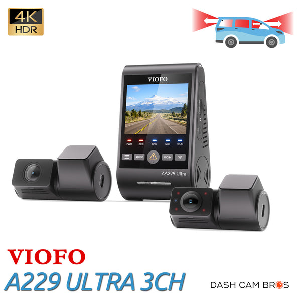 VIOFO A229 ULTRA 3CH | 4K+4K+HD 3CH Smart Waterproof Dash Cam