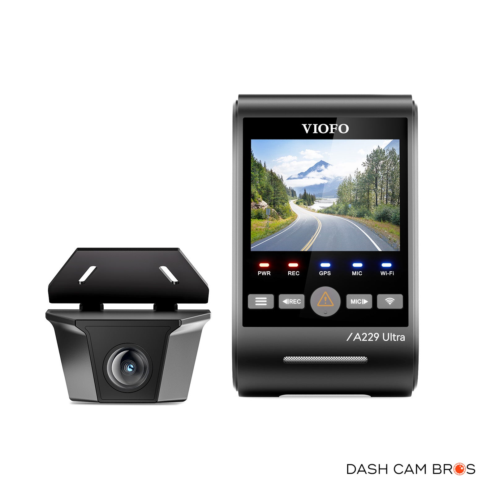 VIOFO A229 ULTRA-W 2CH | 4K+4K 2CH Exterior Waterproof Smart Dash Cam - DashCam Bros