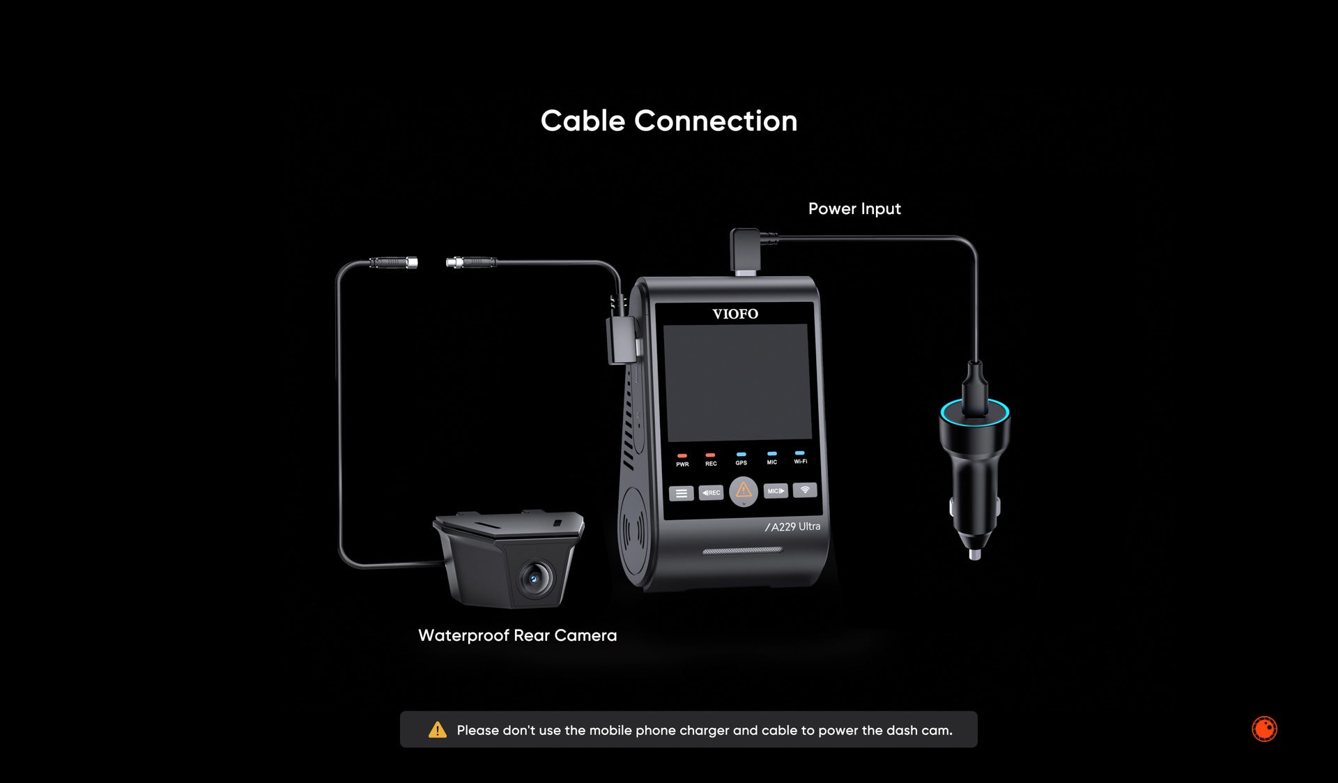 VIOFO A229 ULTRA-W 2CH | 4K+4K 2CH Exterior Waterproof Smart Dash Cam - DashCam Bros