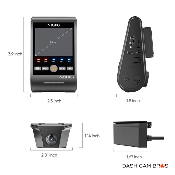 VIOFO A229 ULTRA-W 2CH | 4K+4K 2CH Exterior Waterproof Smart Dash Cam