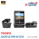 VIOFO A229 ULTRA-W 3CH | 4K+4K+HD 3CH Smart Waterproof Dash Cam - DashCam Bros
