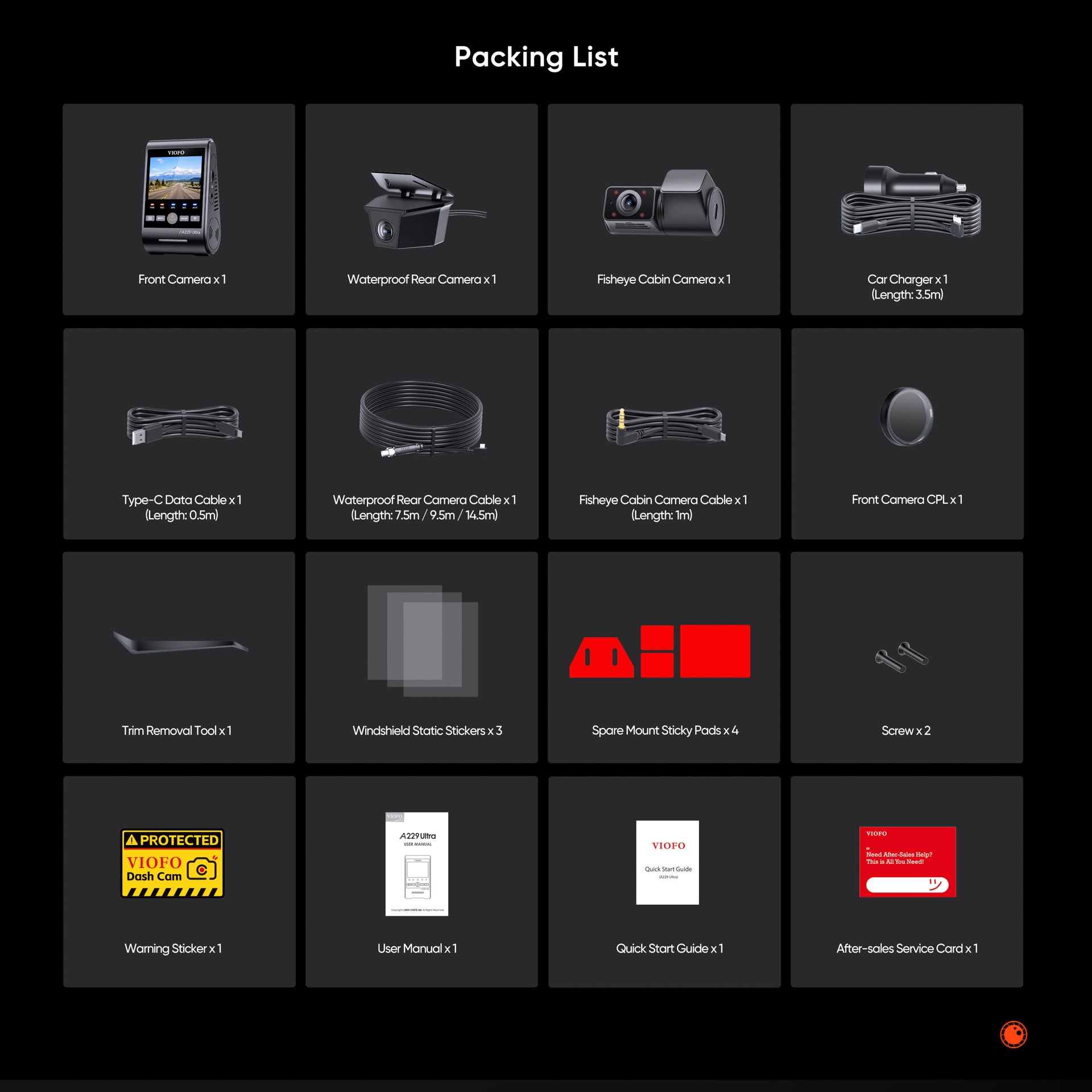 VIOFO A229 ULTRA-W 3CH | 4K+4K+HD 3CH Smart Waterproof Dash Cam - DashCam Bros