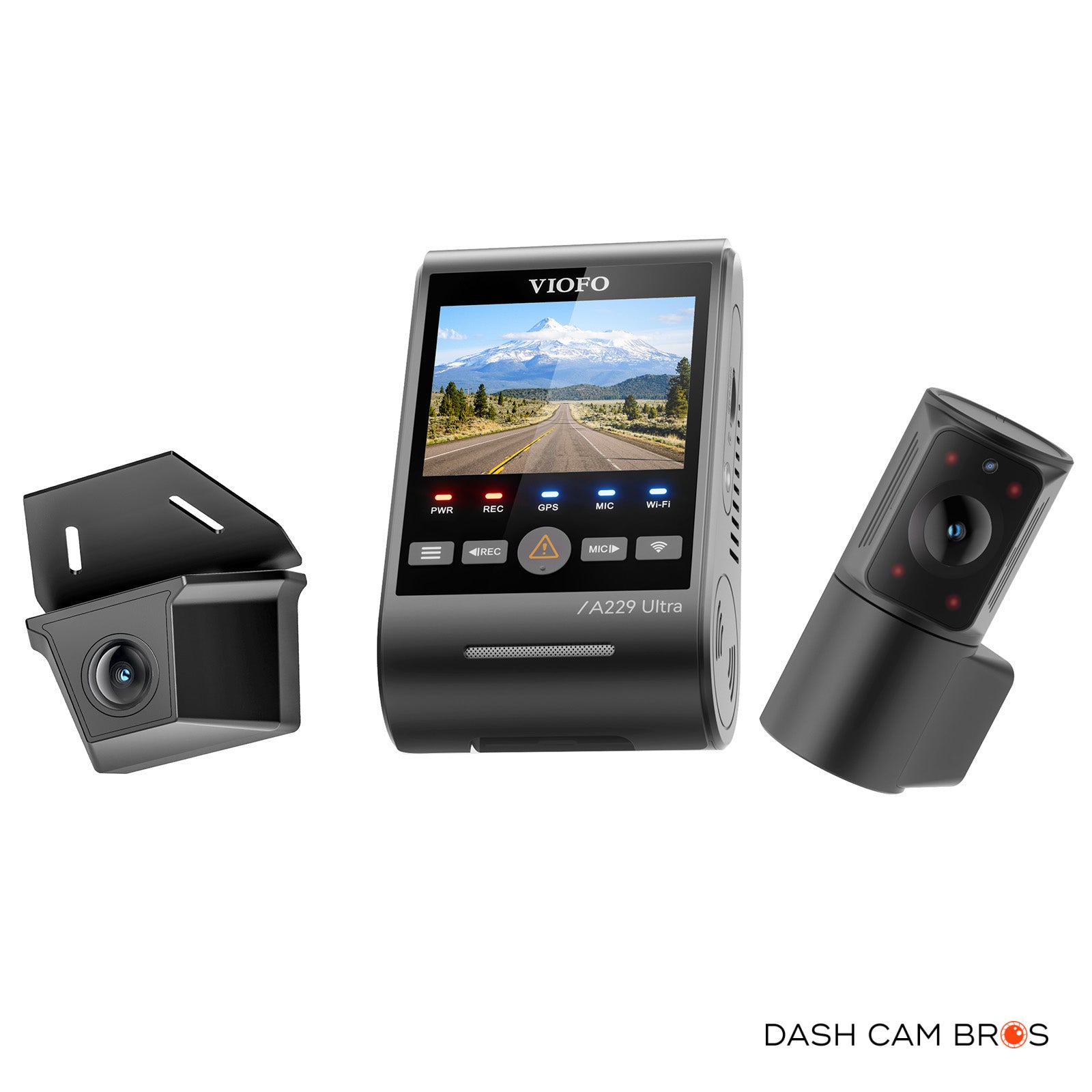 VIOFO A229 ULTRA-W 3CH | 4K+4K+HD 3CH Smart Waterproof Dash Cam - DashCam Bros