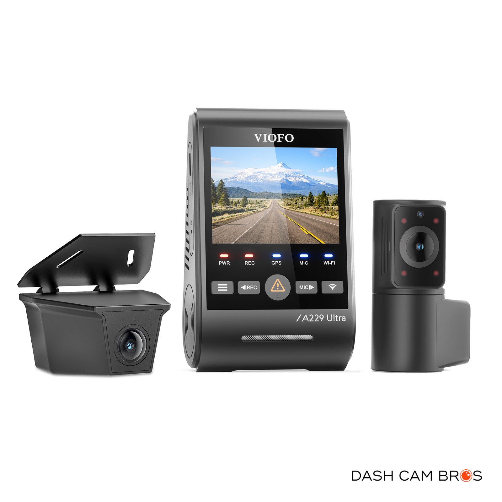 VIOFO A229 ULTRA-W 3CH | 4K+4K+HD 3CH Smart Waterproof Dash Cam - DashCam Bros