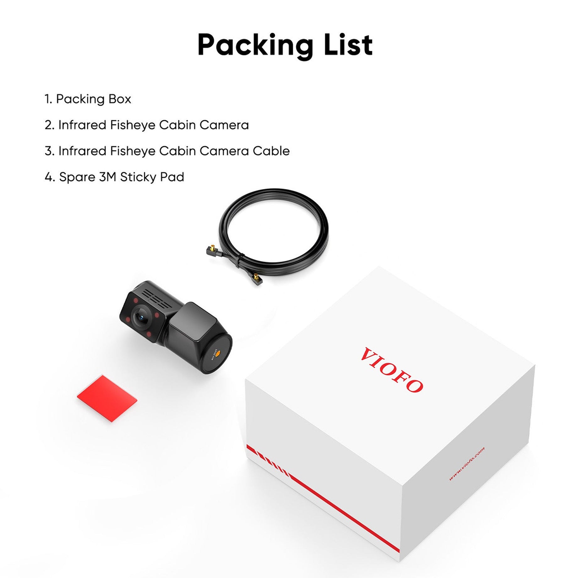 Interior/Cabin Camera for VIOFO A329S | RCC-360 - DashCam Bros