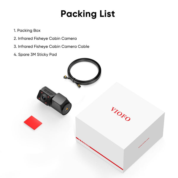 Interior/Cabin Camera for VIOFO A329S | RCC-360