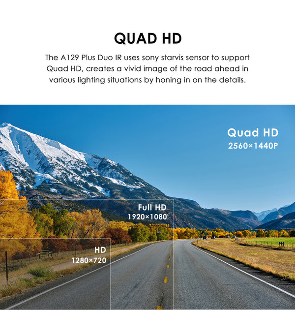 Quad HD | VIOFO A129 Plus Duo IR Front and Interior Dual Lens Dash cam | DashCam Bros