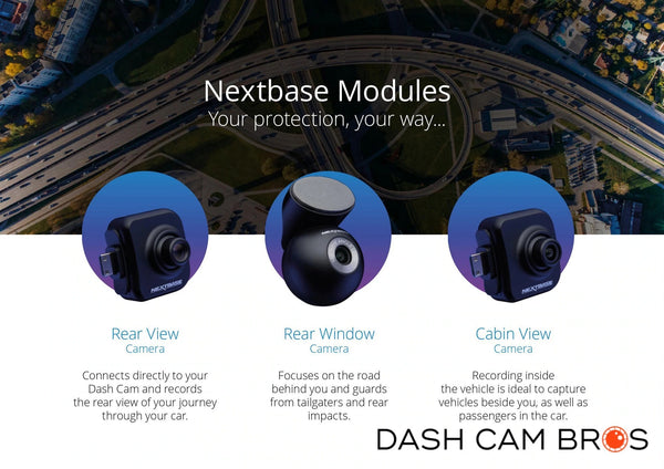 Optional Secondary Backup Cams | Nextbase 322GW Front-Facing Touch Screen Dash Cam With Emergency SOS | Dashcam Bros