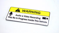 Warning Sticker | Audio and Video Recording May Be In Progress - Accessories - DashCam Bros - Dash Cam