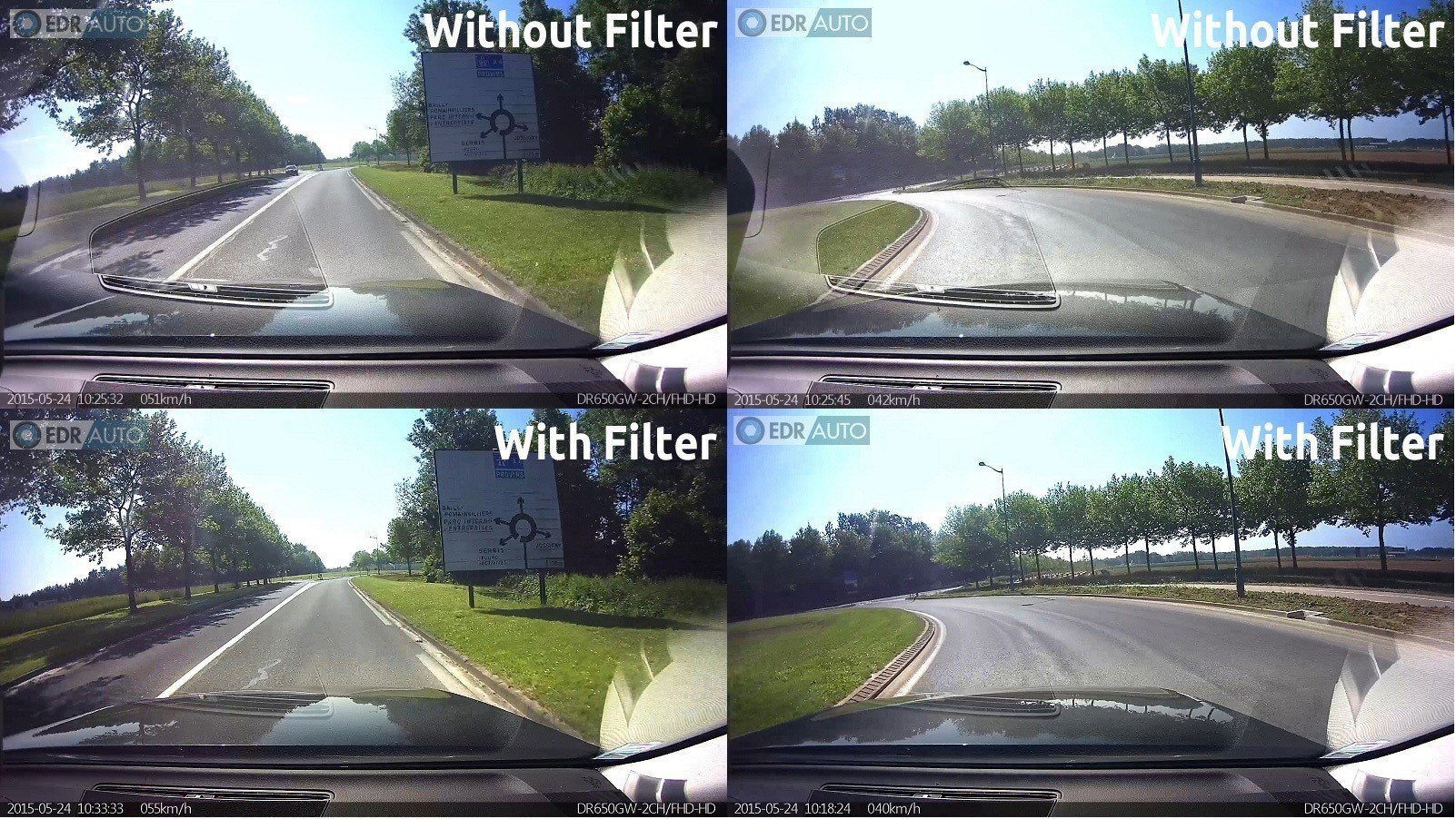 BlackVue DR650GW, DR650S, DR750S Front Camera Slip-On Polarizing Filter - Accessories - DashCam Bros - Dash Cam