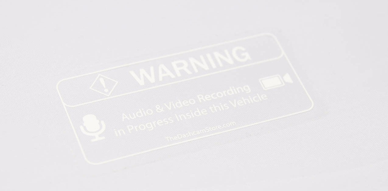Warning Sticker | Audio and Video Recording May Be In Progress | Transparent