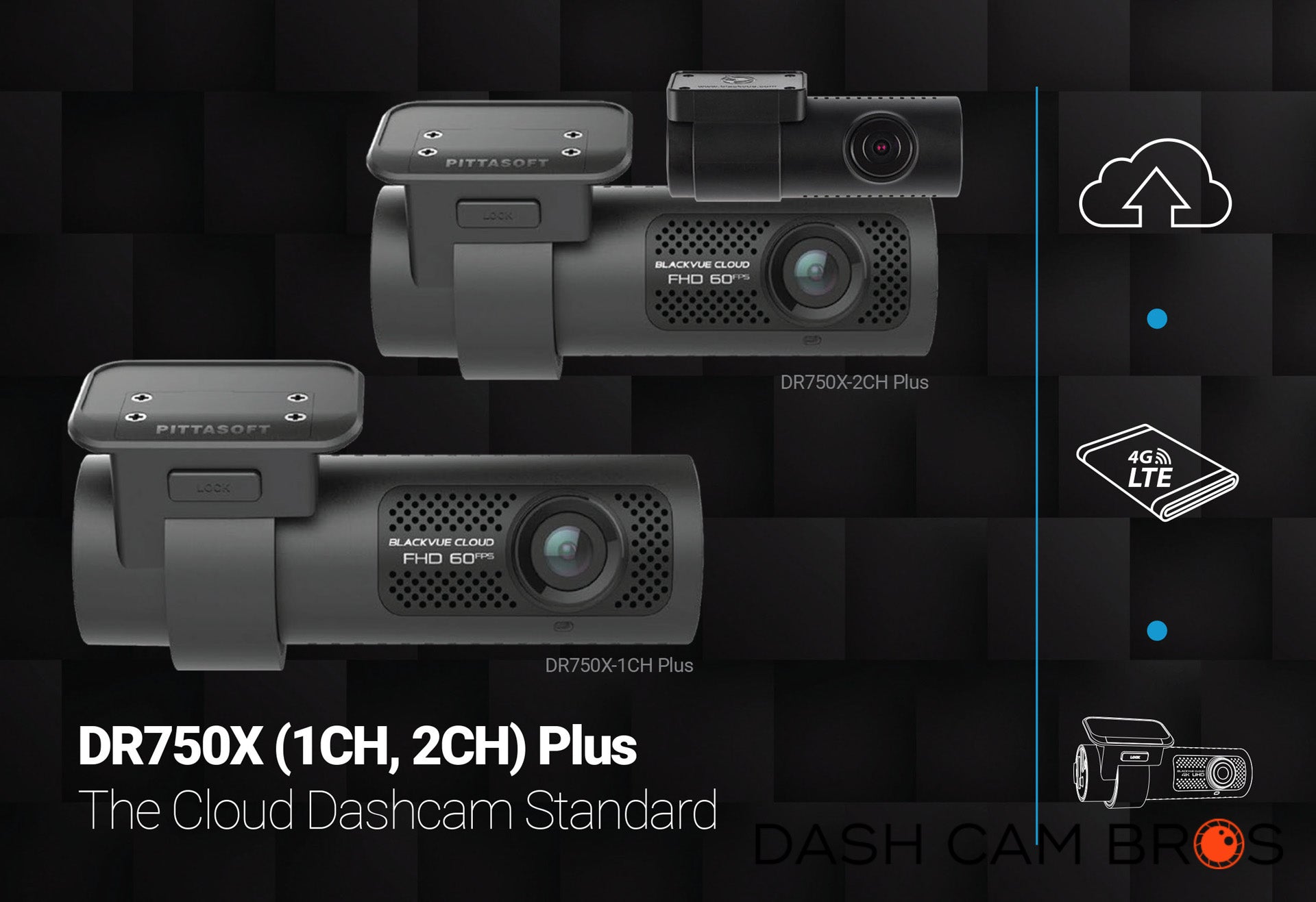 BlackVue DR750S-2CH-Truck Dual Lens Dashcam