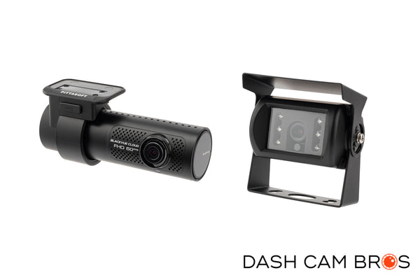 Angled View of Front and Rear-Facing Cameras | BlackVue DR750X-2CH-TRUCK-PLUS | DashCam Bros