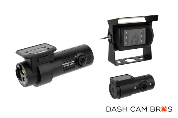 Front View Of Cameras Right View | DR750X-3CH-TRUCK-PLUS | DashCam Bros