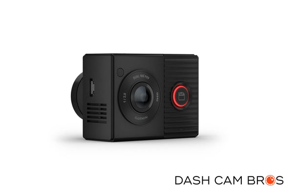 Interior Lens Angled View Showing Power Port |  Garmin Dash Cam Tandem | DashCam Bros