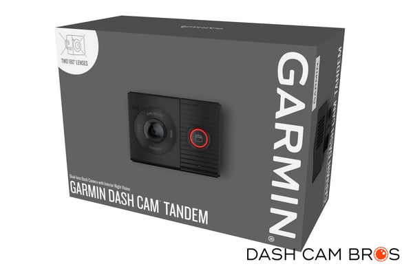Packaging |  Garmin Dash Cam Tandem | DashCam Bros