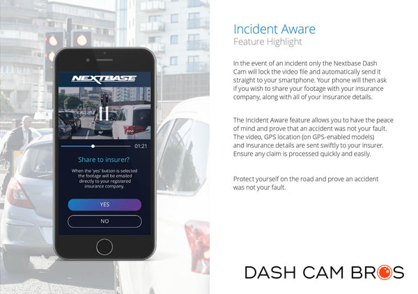 Share Vital Information Straight From Phone | Nextbase 522GW 2K HD Touchscreen Dashcam | DashCam Bros