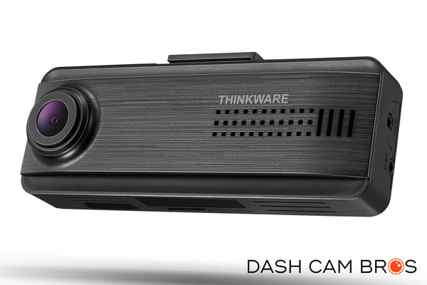 Front Angled Right Dashcam View | Thinkware F200 Pro Single Lens Front-Facing Dash Cam | DashCam Bros