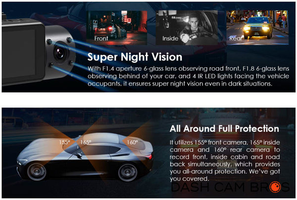 All Around Protection And Night Vision | Vantrue N4 3-Channel 2K Dash Camera | DashCam Bros