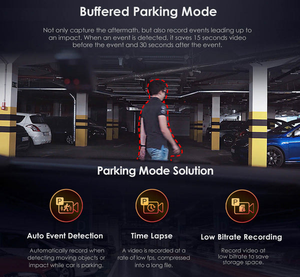 Buffered Parking Mode | VIOFO A129 PRO Duo 4K Front and Rear Dual Lens Dash cam | DashCam Bros