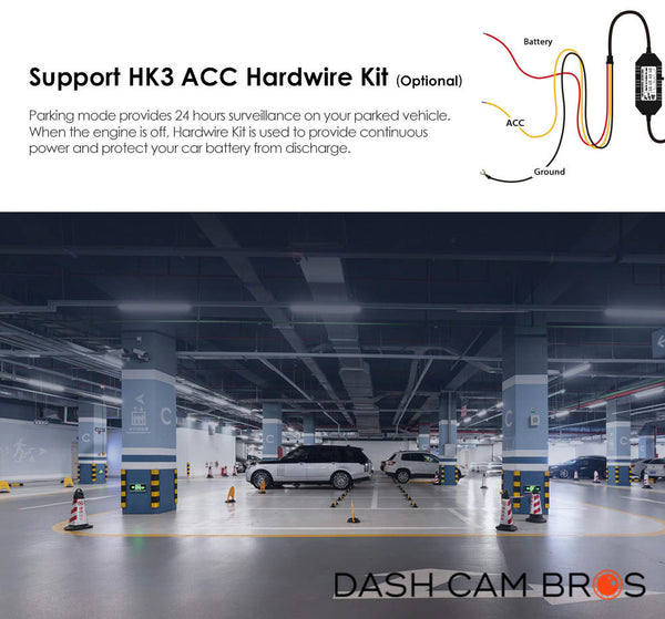 Supper HK3 ACC Hardwire Kit | VIOFO A129 PRO Duo 4K Front and Rear Dual Lens Dash cam | DashCam Bros