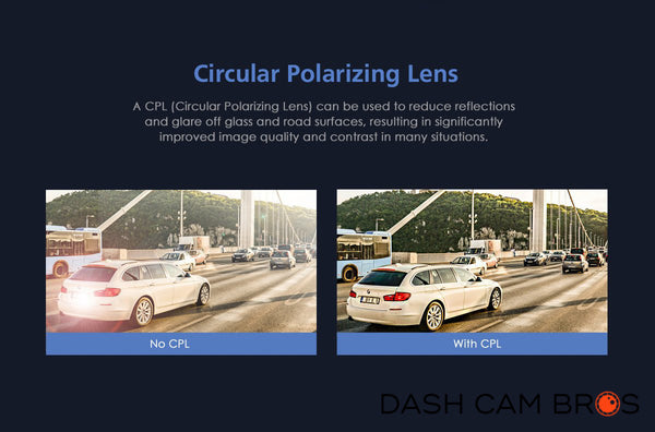 Polarizing Lens | VIOFO A139 2CH Dual Channel 2k Front & Rear Dash Cam | DashCam Bros