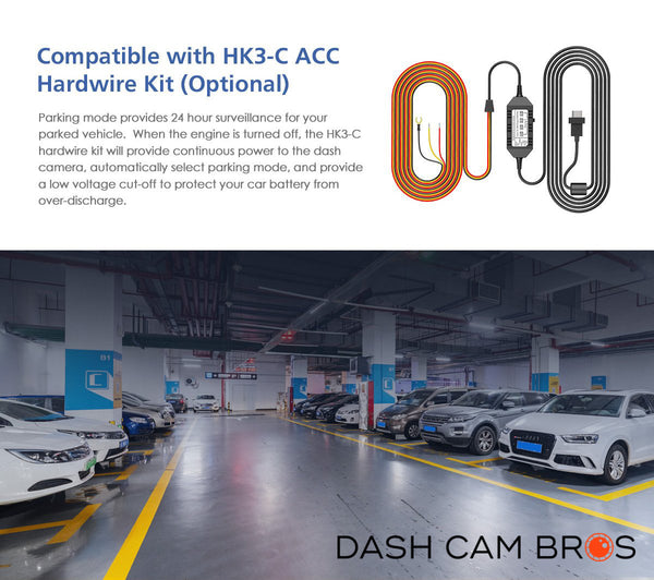 Compatible with HK3-C ACC Hardwire Kit | VIOFO A139 2CH Dual Channel 2k Front & Rear Dash Cam | DashCam Bros
