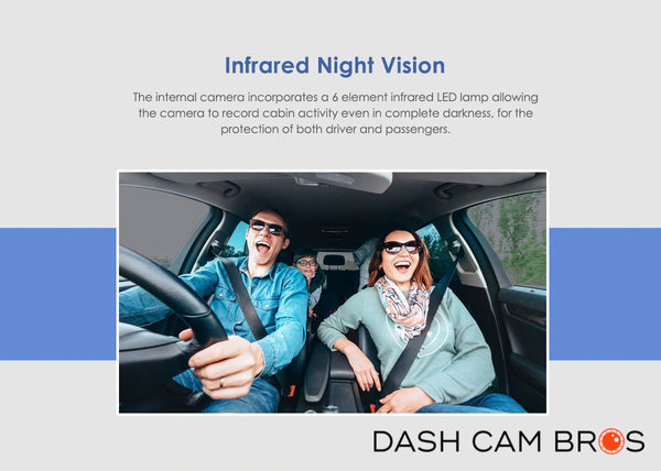Infrared Night Vision | VIOFO A139 3CH Dual Channel 2k Front & Rear Dash Cam | DashCam Bros