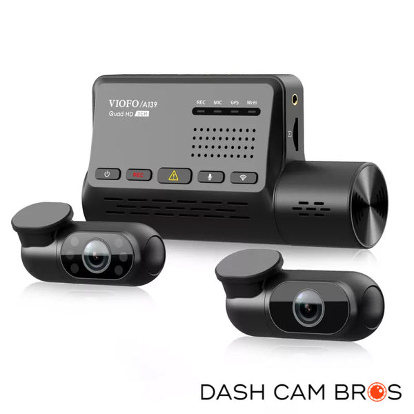A139 Front, Rear, And Interior Dash Camera | VIOFO A139 3CH Dual Channel 2k Front & Rear Dash Cam | DashCam Bros