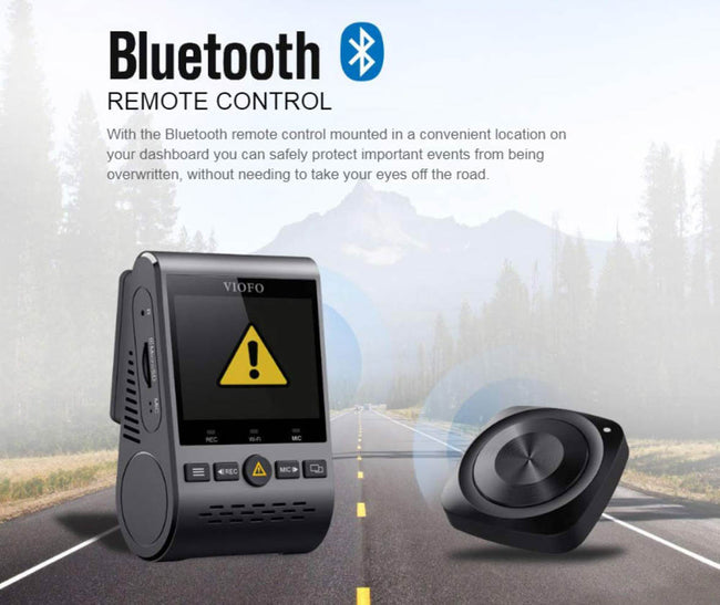 Viofo Dash Cam - The A129 Bluetooth Remote Control can