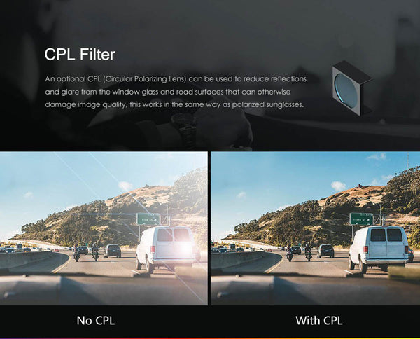 Compare Images With Filter And Without | VIOFO A1CPL Circular Polarizing Filter | DashCam Bros